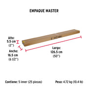 Guardapolvo fijo de 120 cm, negro, HERMEX