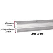 Guardapolvo automático 90 cm aluminio, HERMEX