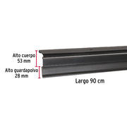 Guardapolvo automático 90 cm negro, HERMEX