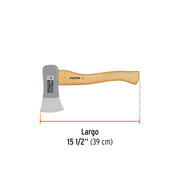 Hacha cazadora 1-3/4 lb, mango hickory 15', TRUPER