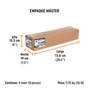 Hacha europea 1000 g, mango hickory 28', TRUPER