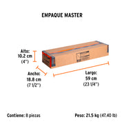 Cincel plano zanco hexagonal de 1-3/8' x 20', TRUPER