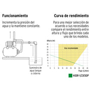 Equipo hidroneumático 50L, bomba periférica 1/2 HP, PRETUL