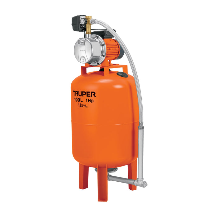 Equipo hidroneumático 100L, jet inoxidable 1 HP, TRUPER