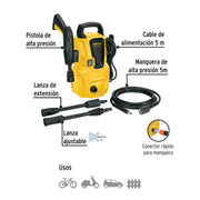 Hidrolavadora eléctrica 1350 PSI, PRETUL