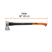 Hacha Michigan 4 lb, mango fibra de vidrio 34', TRUPER