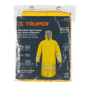 Gabardina impermeable doble capa con reflejante, M, TRUPER