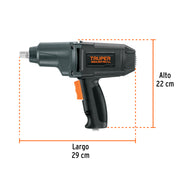Llave de impacto 1/2' 900W, 320 lb/ft, TRUPER INDUSTRIAL