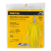 Gabardina impermeable ligera de PVC, talla CH, PRETUL