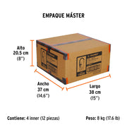 Inflador calibrador de cabeza doble, profesional, TRUPER
