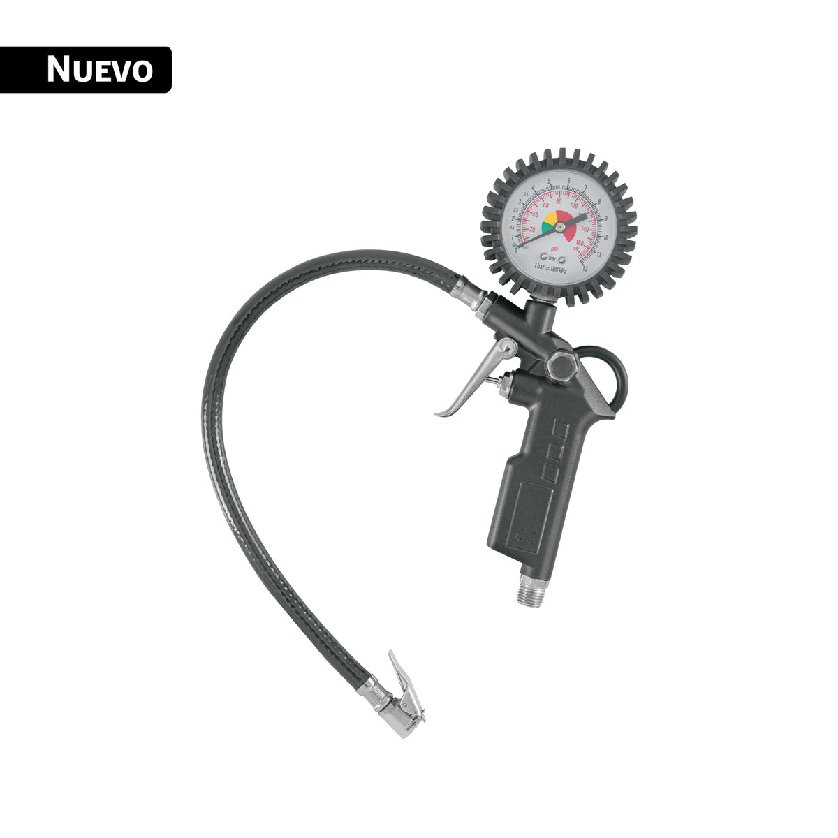 Inflador de llantas con manómetro, 1/4' NPT, TRUPER