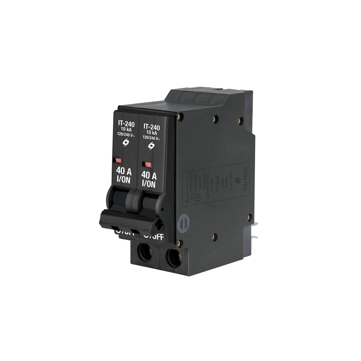 Interruptor de 2 polos 40A, enchufable, VOLTECK