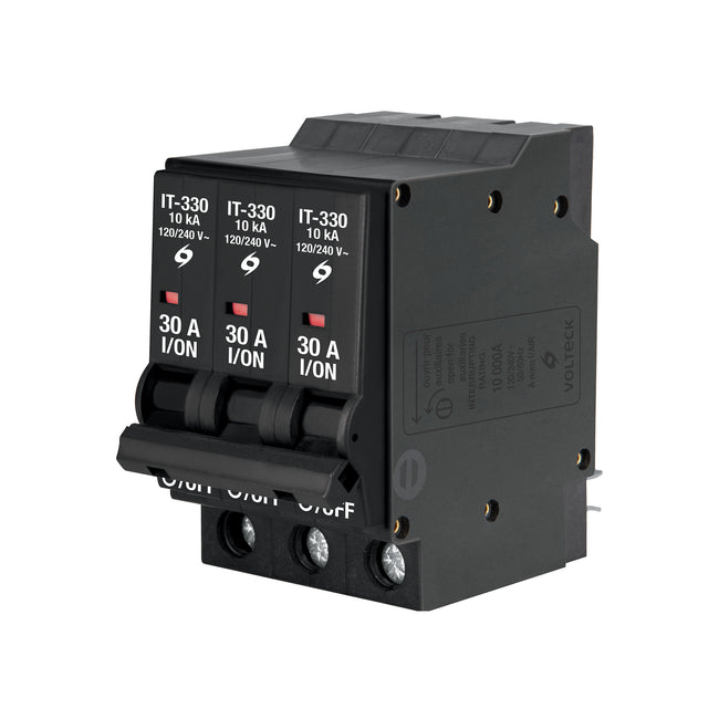 Interruptor de 3 polos 30A, enchufable, VOLTECK
