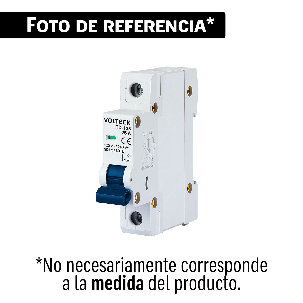 Interruptor de 1 polo 40 A para riel DIN, VOLTECK
