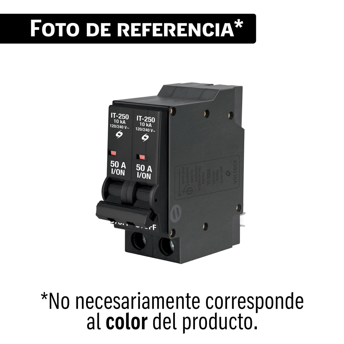Interruptor de 2 polos 63A para riel DIN, VOLTECK