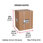 Jaladera metálica, 76mm latón brillante, inserto tipo madera