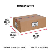Jaladera metálica de 76 mm latón brillante, inserto cerámico