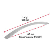 Jaladera de 160mm, línea Moderna, níquel, HERMEX