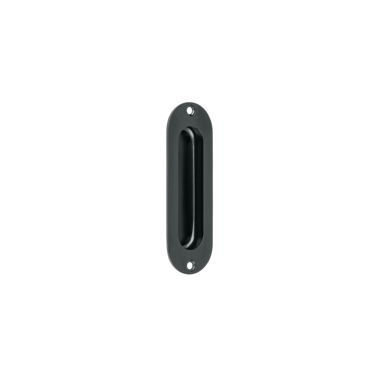 Jaladera de embutir ovalada acabado negro, HERMEX