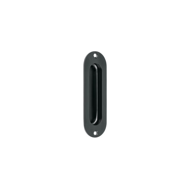 Jaladera de embutir ovalada acabado negro, HERMEX