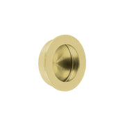 Jaladera de embutir circular No. 3 acabado latón brillante