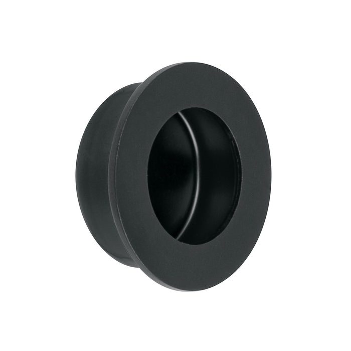 Jaladera de embutir circular No. 2 acabado negro