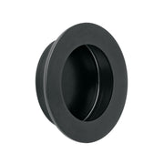 Jaladera de embutir circular No. 4 acabado negro