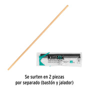 Jalador base acero galvanizado de 40cm, con bastón de madera