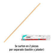 Jalador base plástico de 40 cm, con bastón de madera