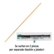 Jalador base acero galvanizado de 50cm, con bastón de madera