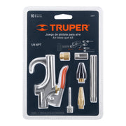 Juego pistola sopleteadora,2 boquillas,4 accesorios, TRUPER