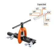 Avellanador para tubo, ajustable de 3/16' a 5/8', TRUPER
