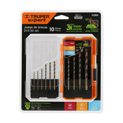 Juego de 10 brocas HSS para metal en estuche, TRUPER EXPERT
