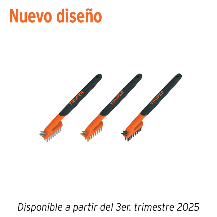 Juego de 3 minicepillos de alambre 28 pinceles, TRUPER
