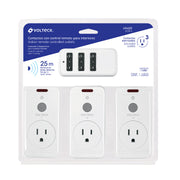 Juego de 3 Contactos con control remoto, VOLTECK