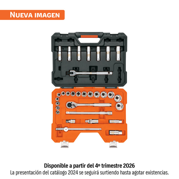 Juego de 31 herramientas cuadro 1/2' std para mecánico