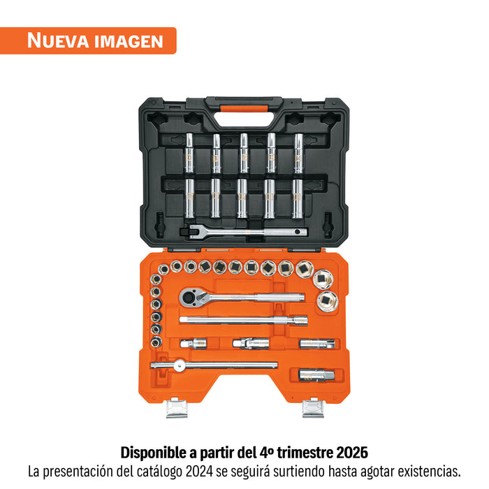 Juego de 36 herramientas cuadro 1/2' mm para mecánico