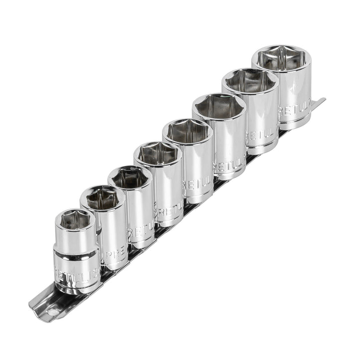 Juego de 8 dados cuadro 1/2' mm, PRETUL