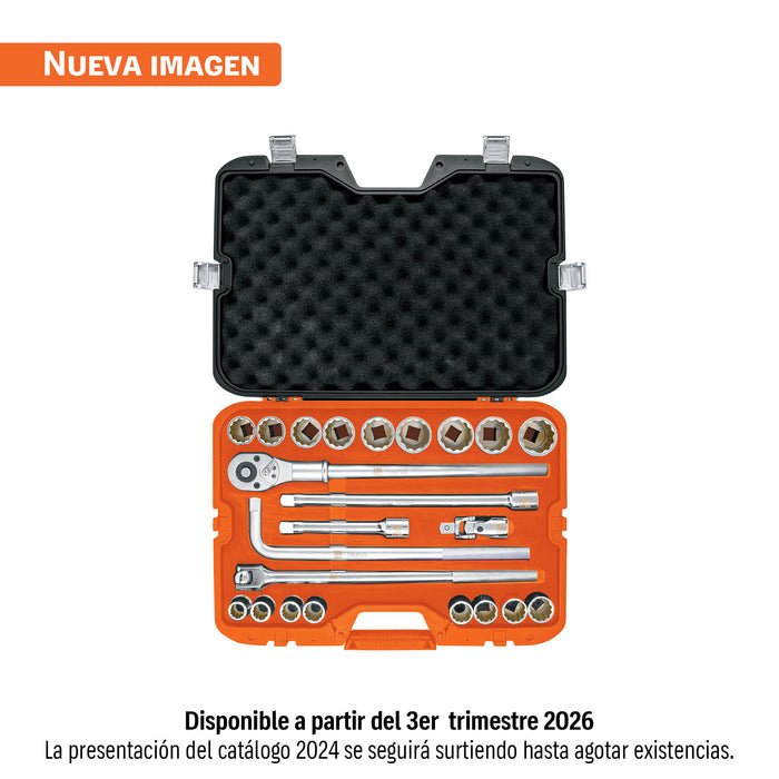 Juego de 23 herramientas cuadro 3/4' mm para mecánico
