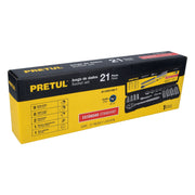 Juego de 21 herramientas 3/8' std para mecánico, PRETUL