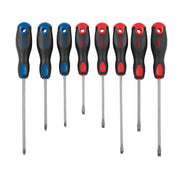 Juego de 8 desarmadores mango Comfort Grip, PRETUL