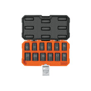 Juego de 12 dados de impacto cuadro 1/2', 6 puntas mm