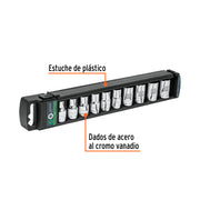 Juego de 10 dados cuadro 1/2' torx, TRUPER