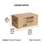 Desarmador de precisión de cruz PH1 mango ergonómico, TRUPER