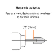 Juego de 10 piedras montadas zanco 1/4', uso general, TRUPER