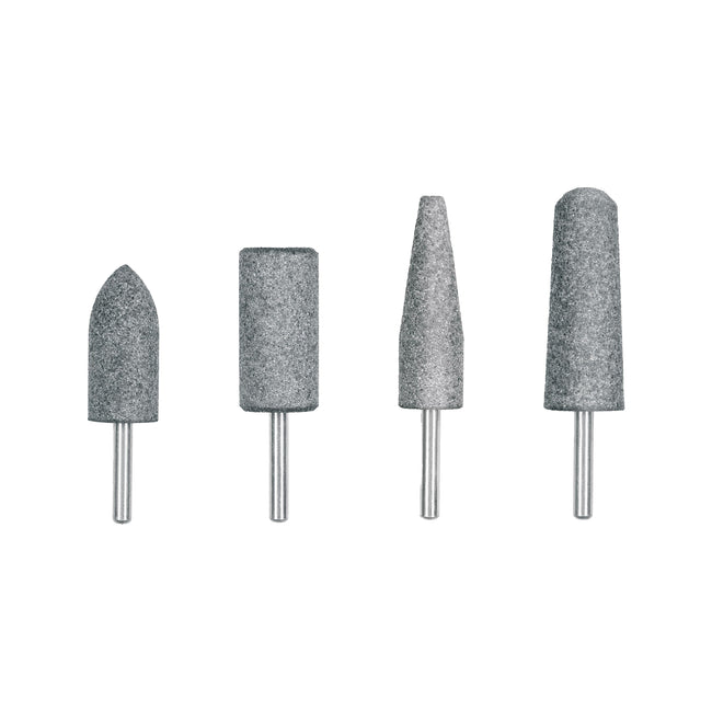 Juego de 4 piedras montadas zanco 1/4', acero inoxidable