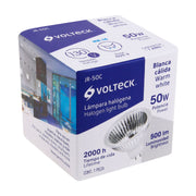 Lámpara de halógeno transp. 50 W tipo MR16 en caja, VOLTECK