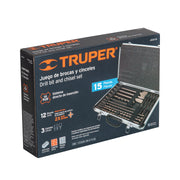 Juego de 15 brocas y cinceles SDS Plus en estuche, TRUPER