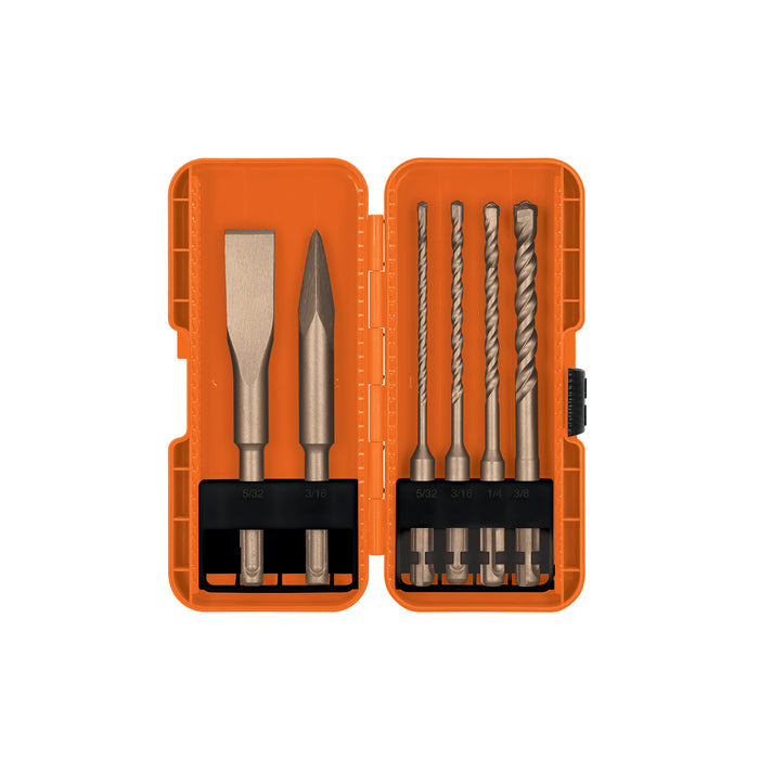 Juego de 6 brocas y  cinceles SDS Plus en estuche, TRUPER