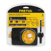 Juego de 4 piezas para instalar cerraduras, PRETUL